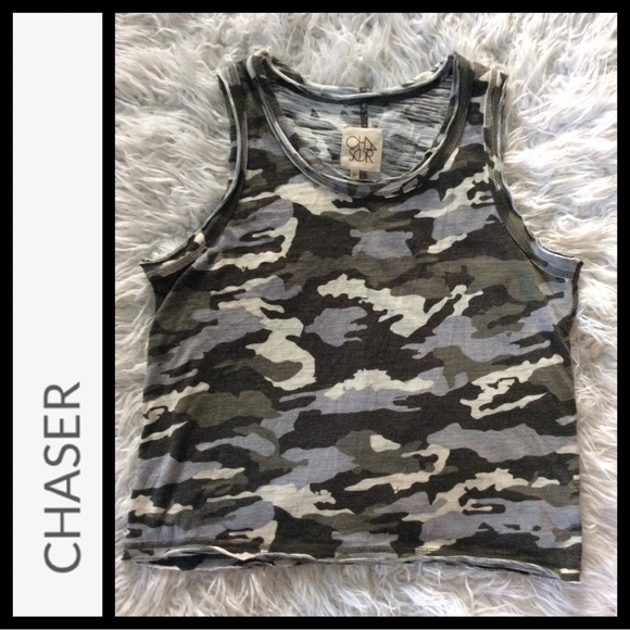 NWOT Chaser Raw Edge Camo Muscle Tee - Picture 4 of 7